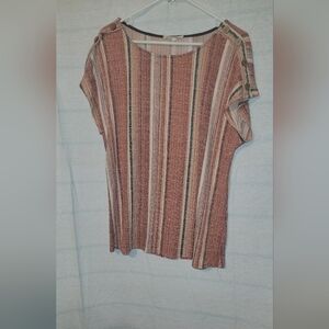 Womens 1X Striped Top